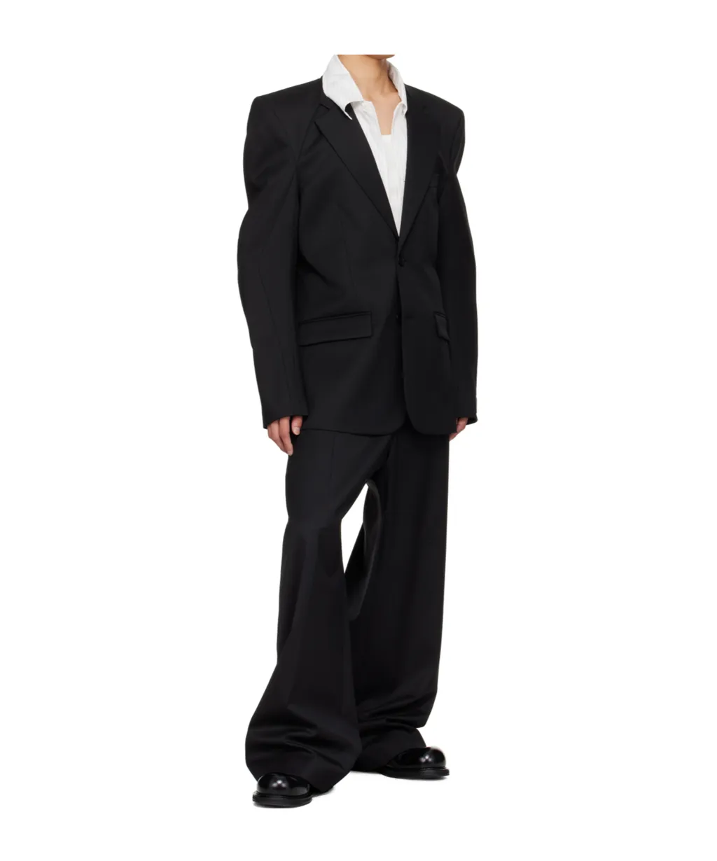 Pleated Wide-Leg Trousers