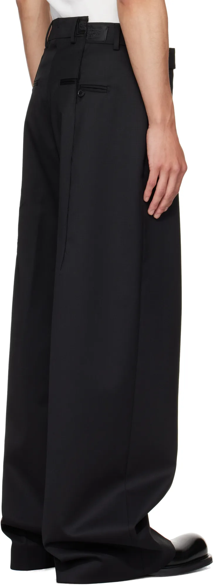 Pleated Wide-Leg Trousers