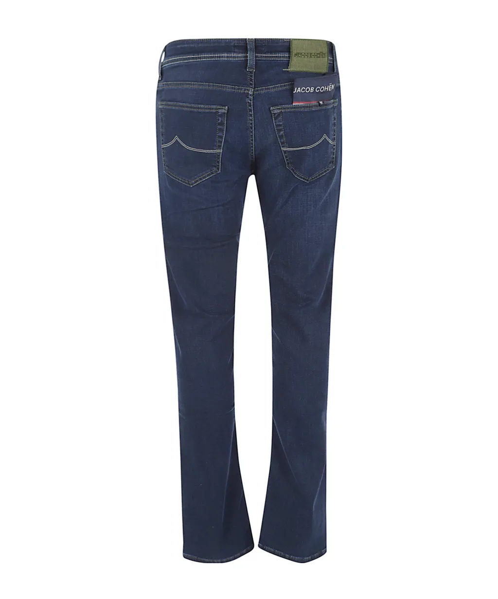 Jacob Cohen Logo Patch Slim Fit Jeans