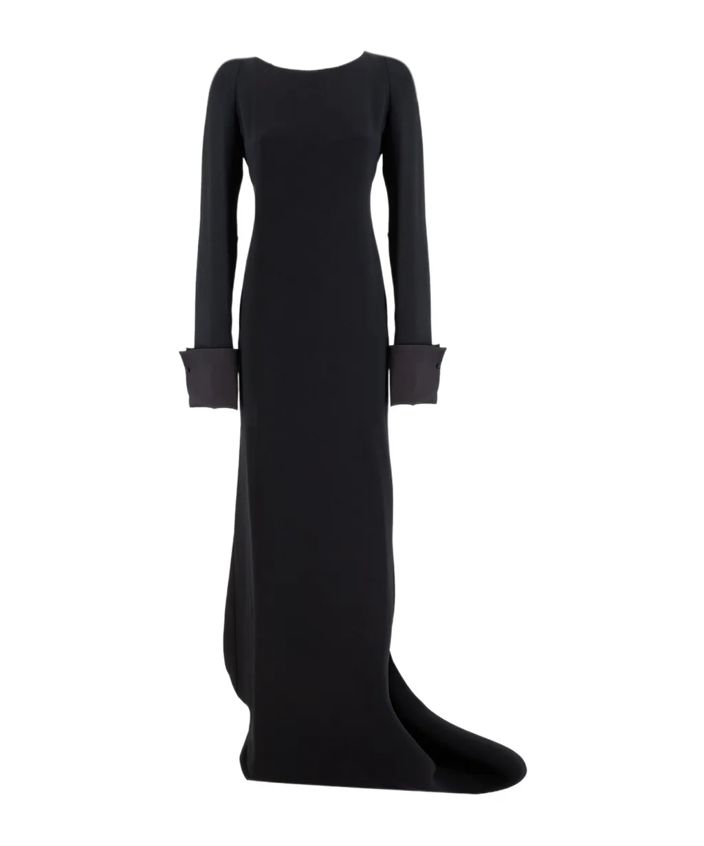 Ermanno Scervino Satin Cuff Long Dress
