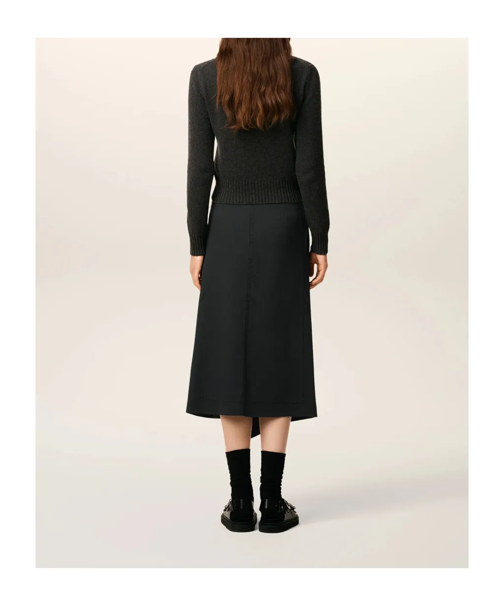 Ami Midi Wrapped Skirt