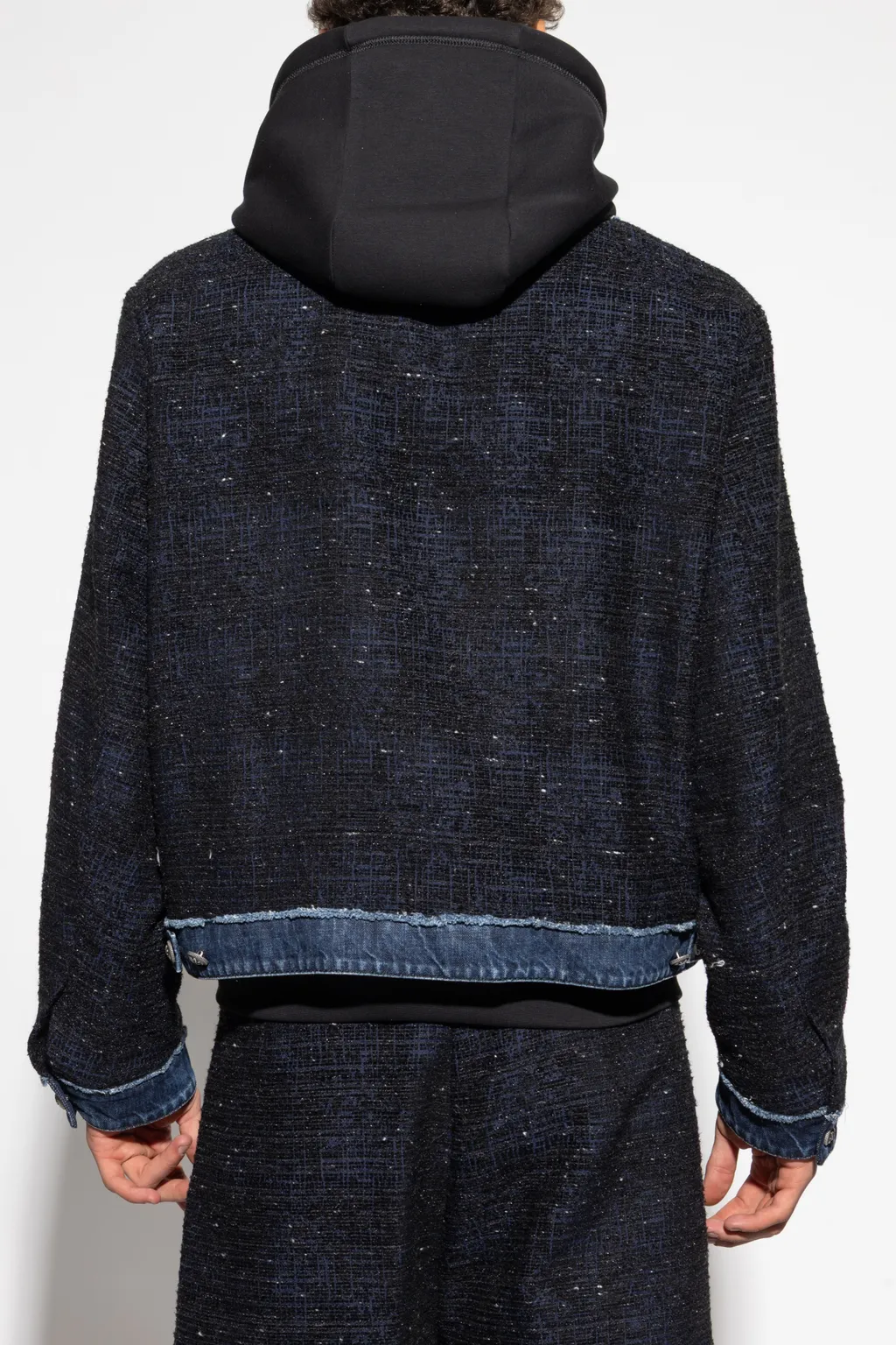 Chain-Trimmed Tweed Jacket