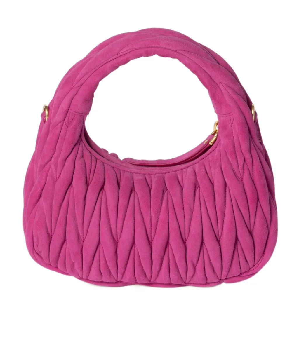 Wander Matelassé Suede Bag
