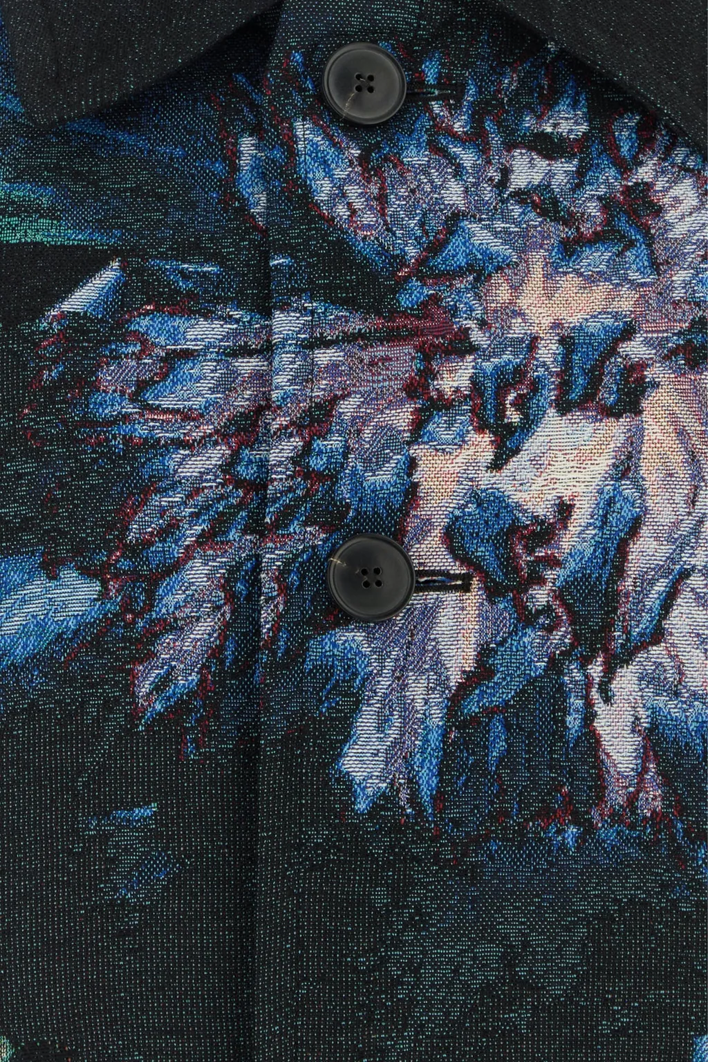 Dries Van Noten Floral Motif Double-Breasted Coat