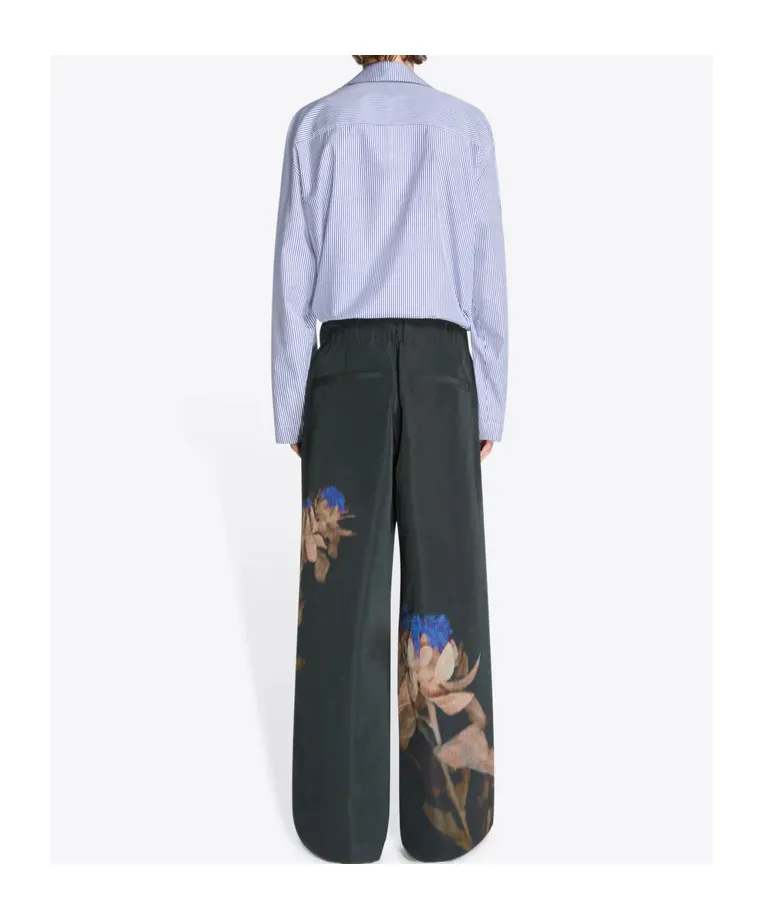 Dries Van Noten Thistle Printed Pleated Pants