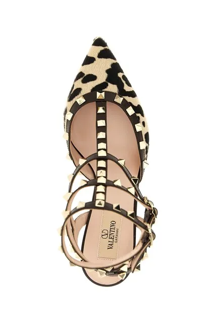 Valentino Garavani Rockstud Leopard Printed Pumps
