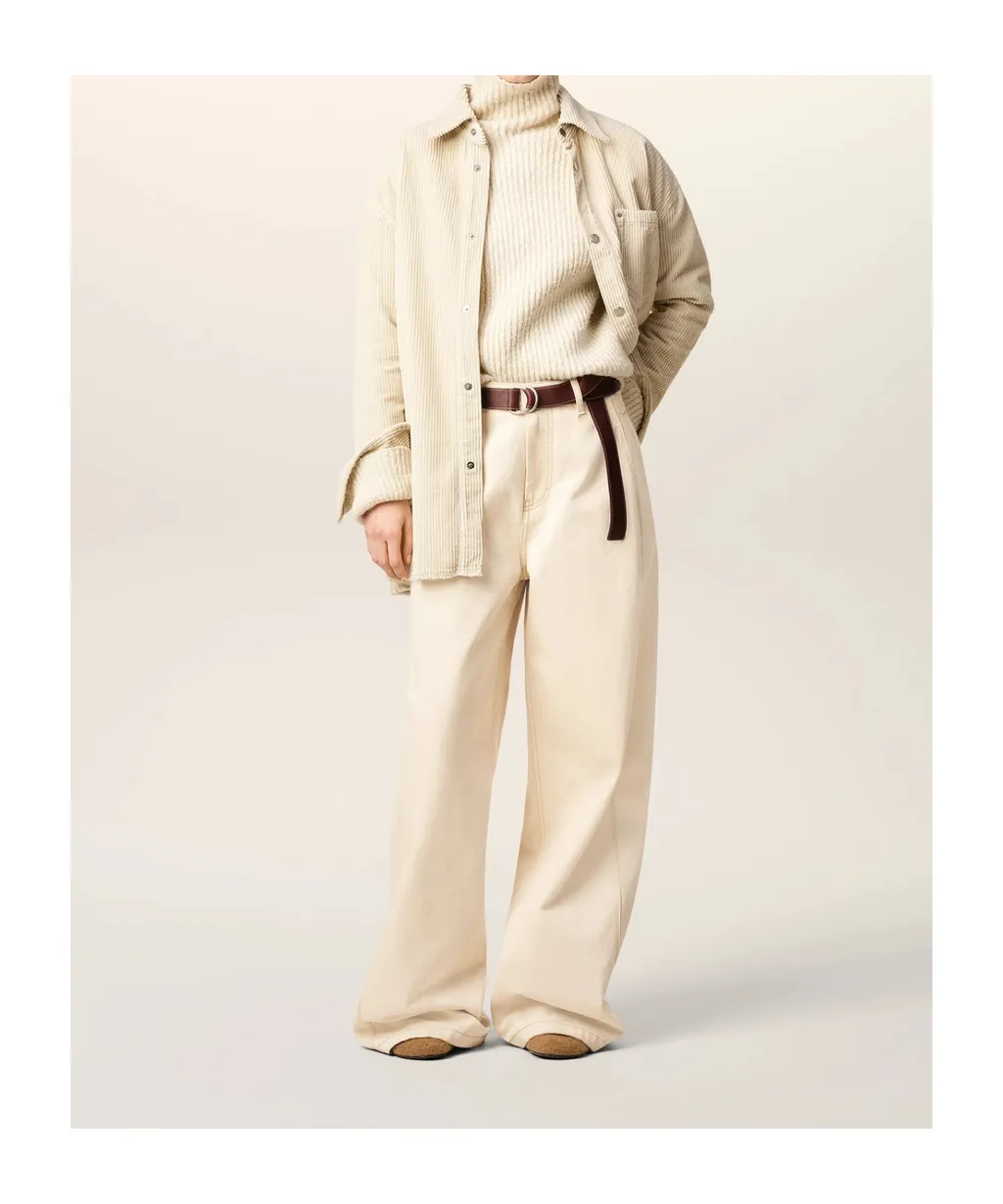 Ami Logo Patch Wide-Leg Jeans