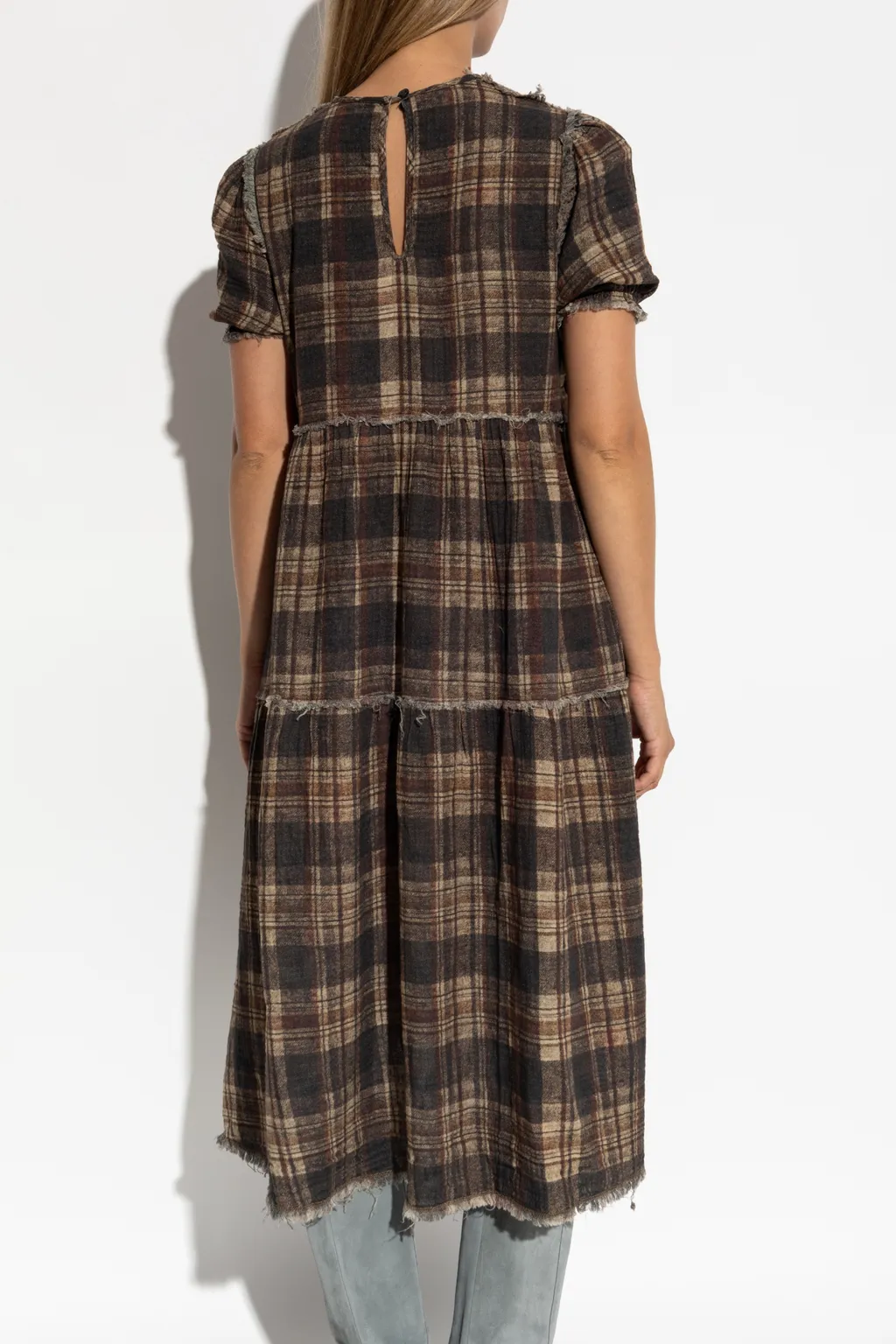 Tiered Check Dress