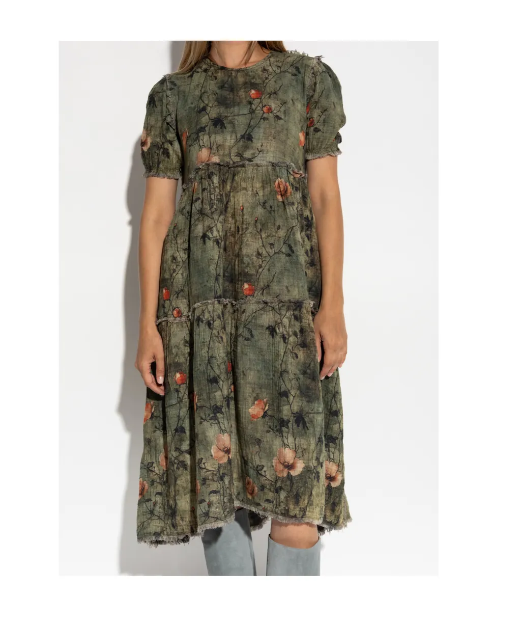 Tiered Check Dress