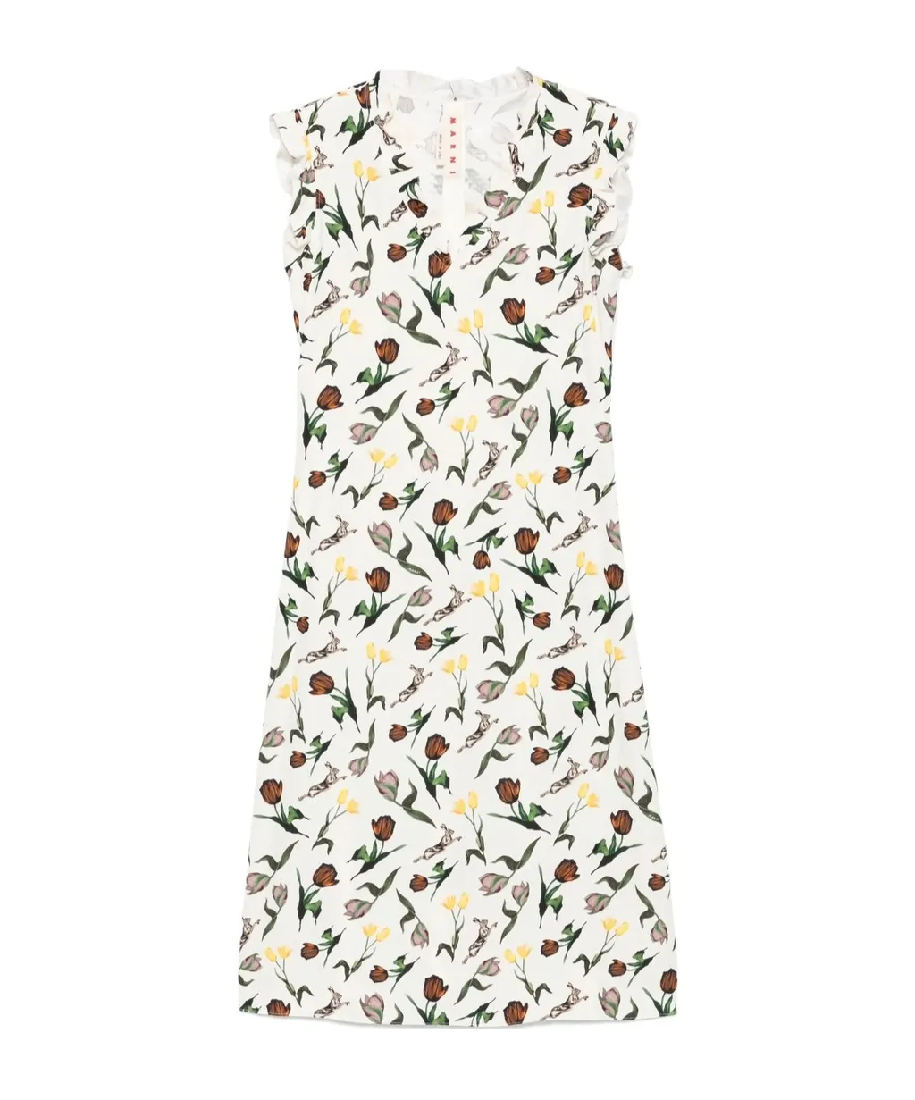 Floral-Print Midi Dress