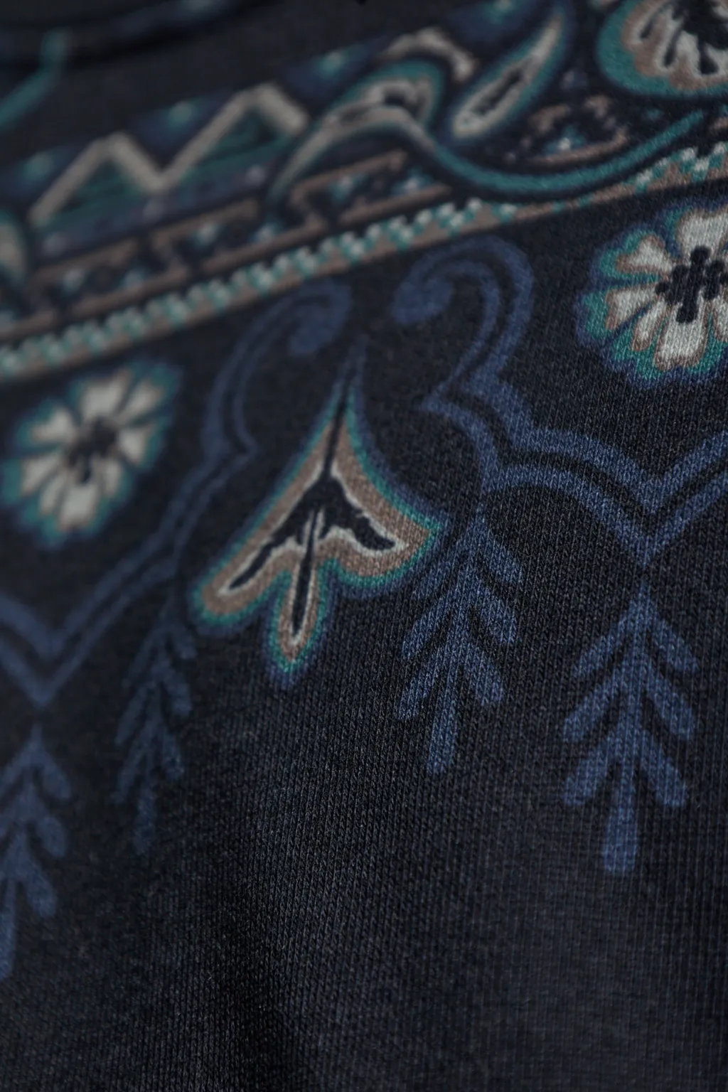 Paisley-Print Crew-Neck Sweatshirt