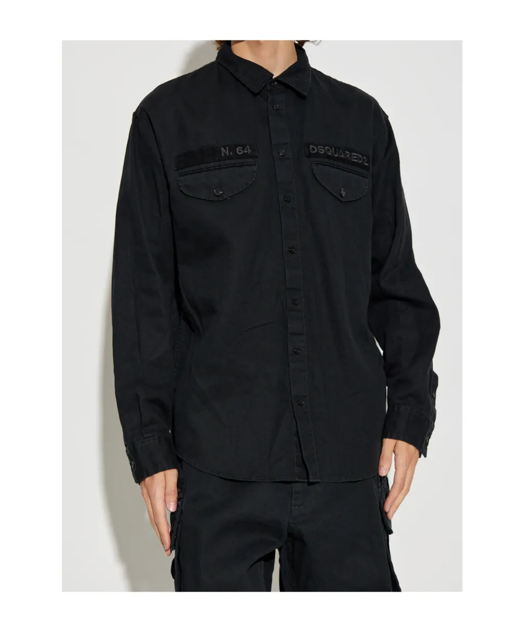 Logo-Embroidered Cotton Shirt