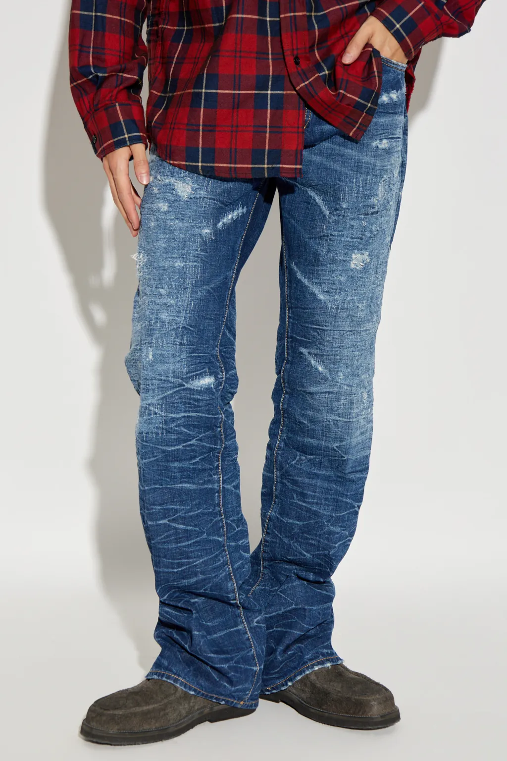 Waistband Denim Trousers