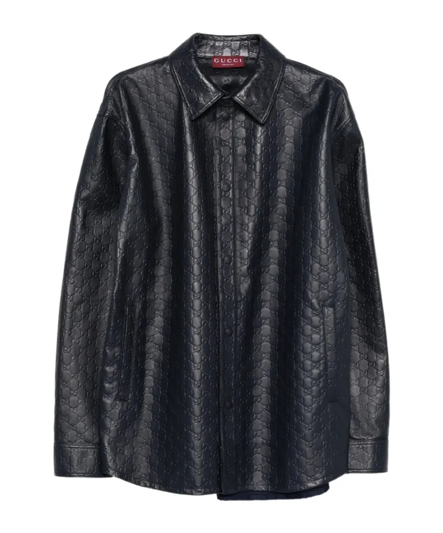 Gucci Gg Collared Long-Sleeve Shirt