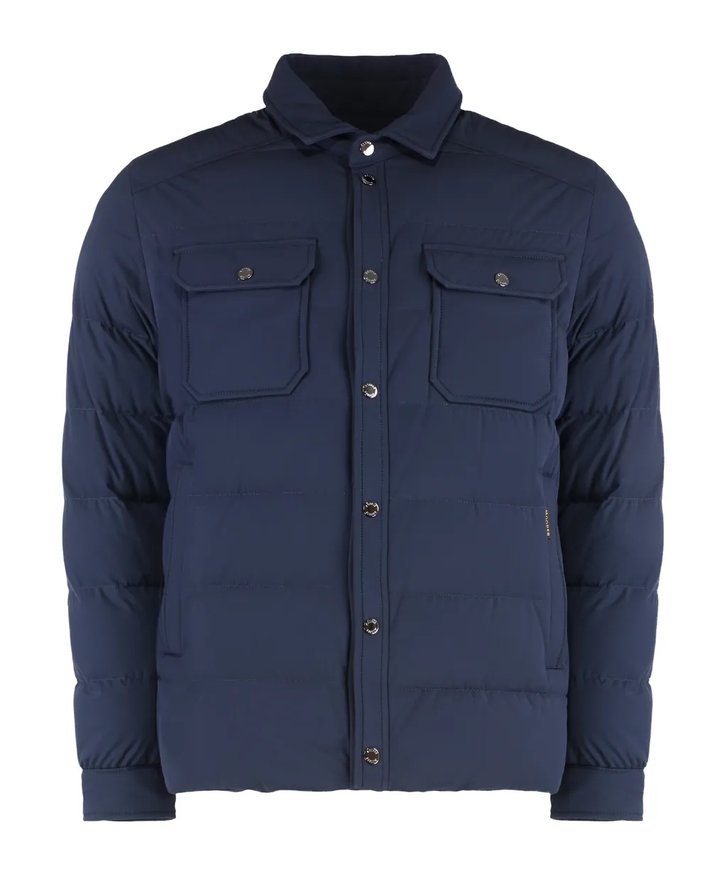 Quilted Shirt-Collar Jacket