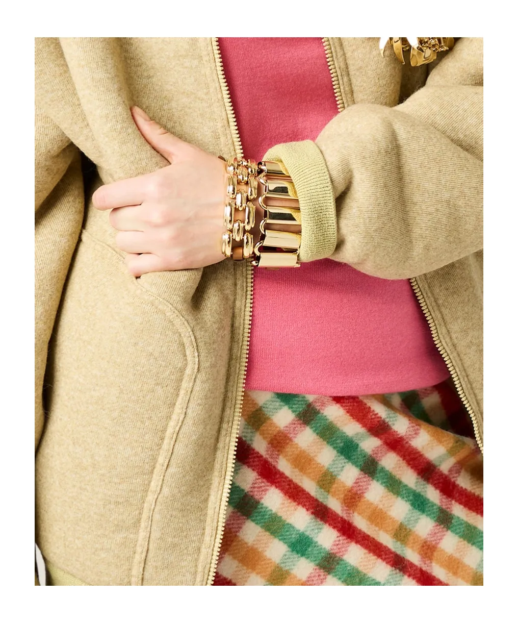 Metal And Leather Bracelet