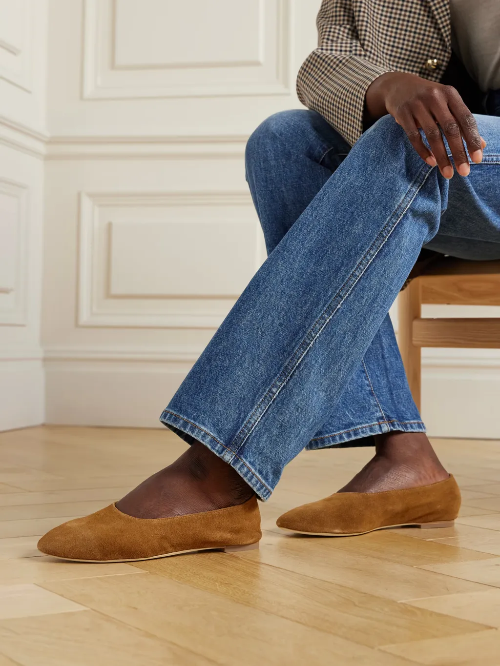 Suede Ballet Flats
