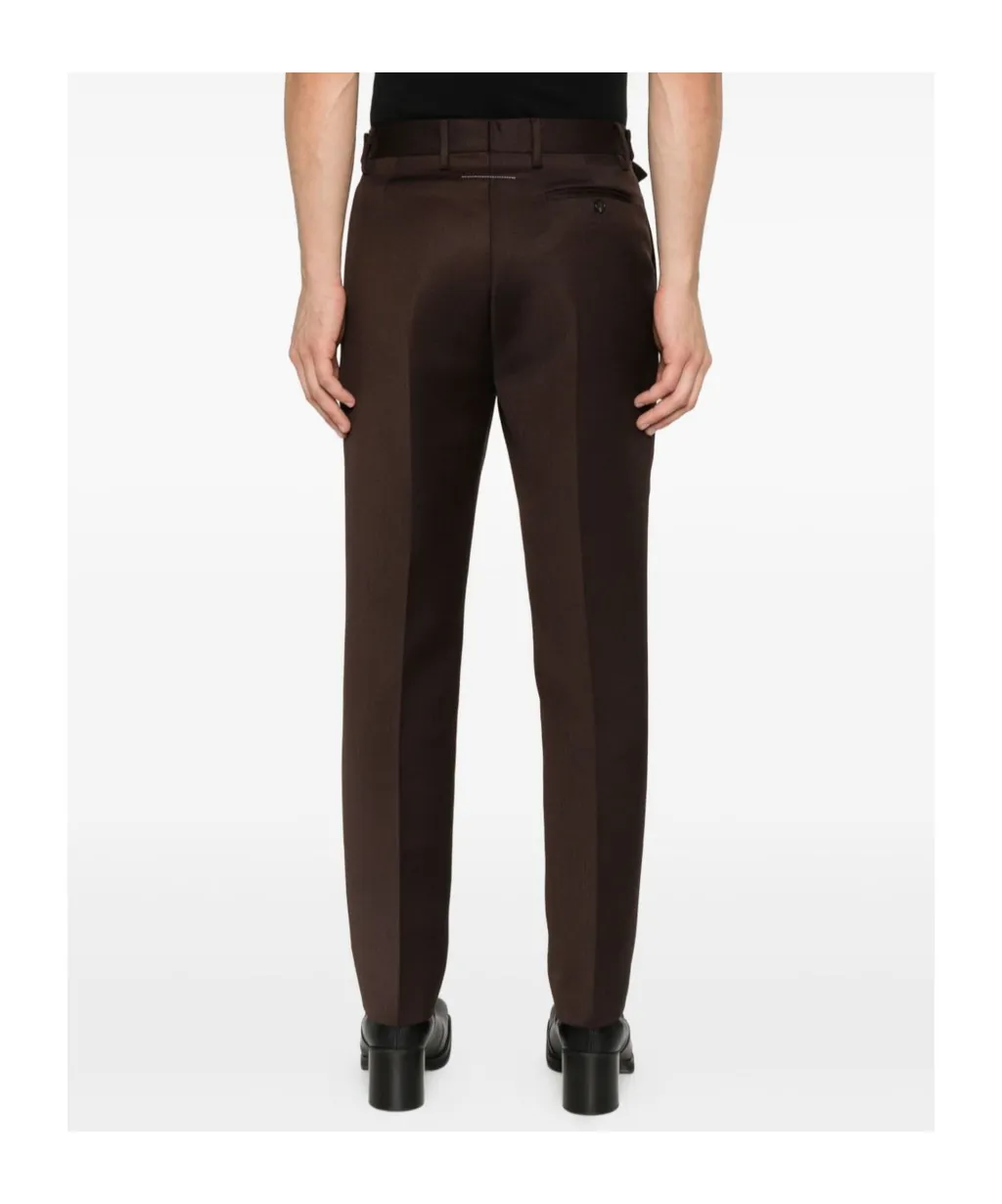 Mm6 Maison Margiela Pressed Crease Belted Pants