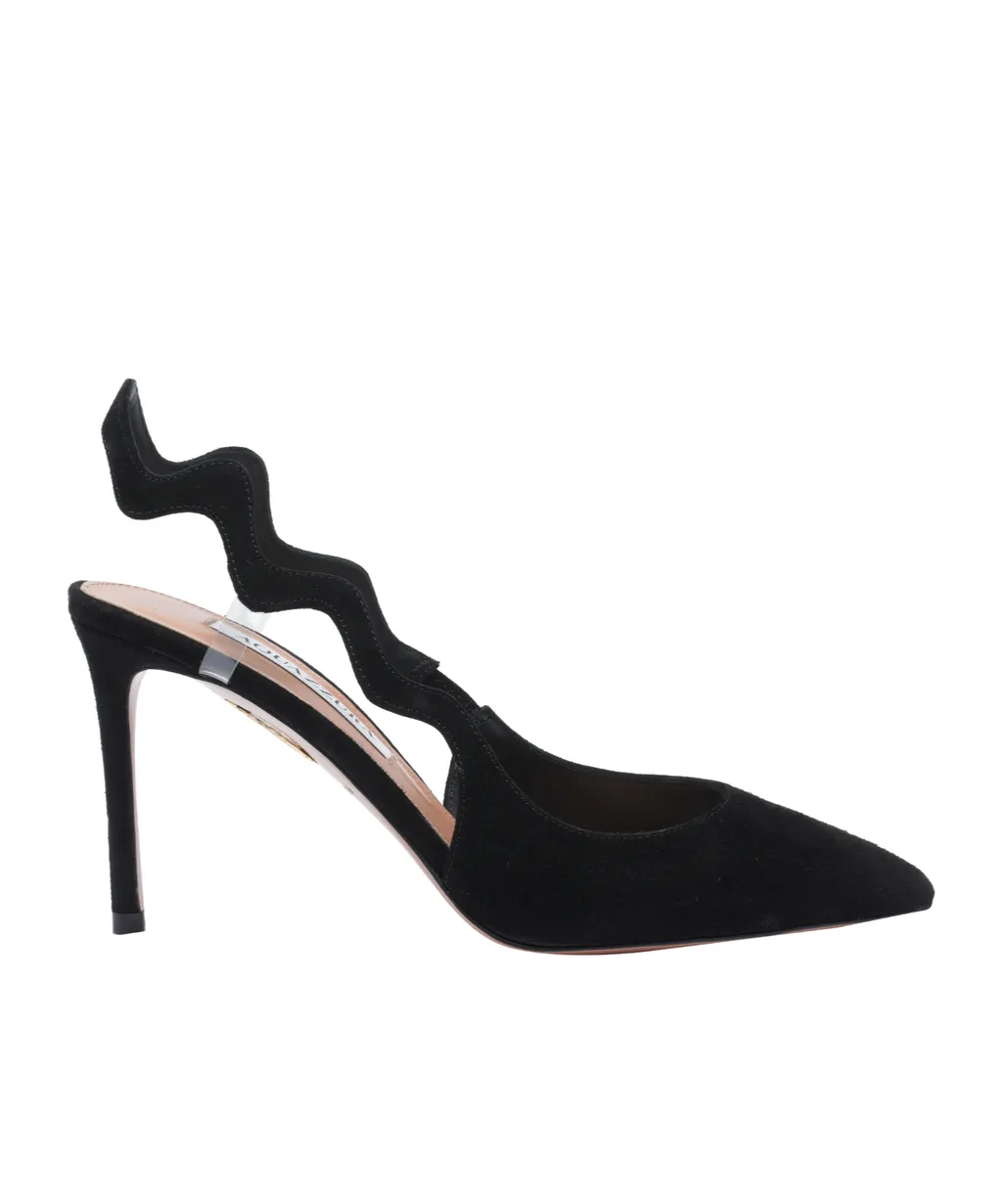 85Mm Artiste Sling Wave-Detail Slingback Pumps