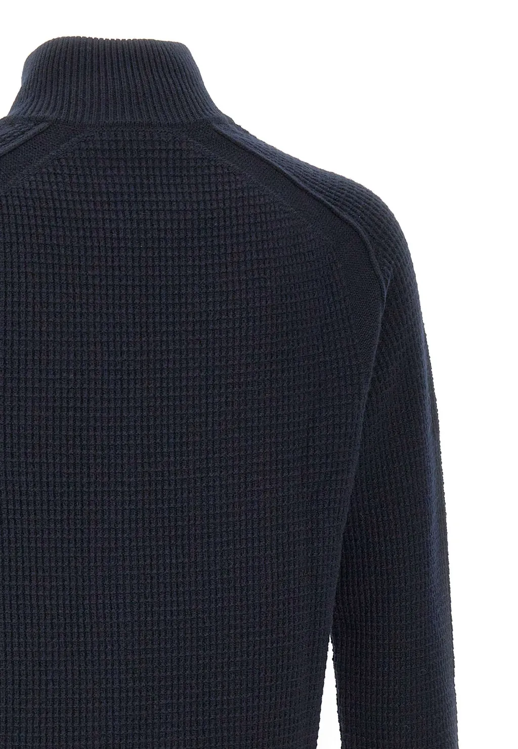 Stone Island Logo Patch Zip-Up Cardigan