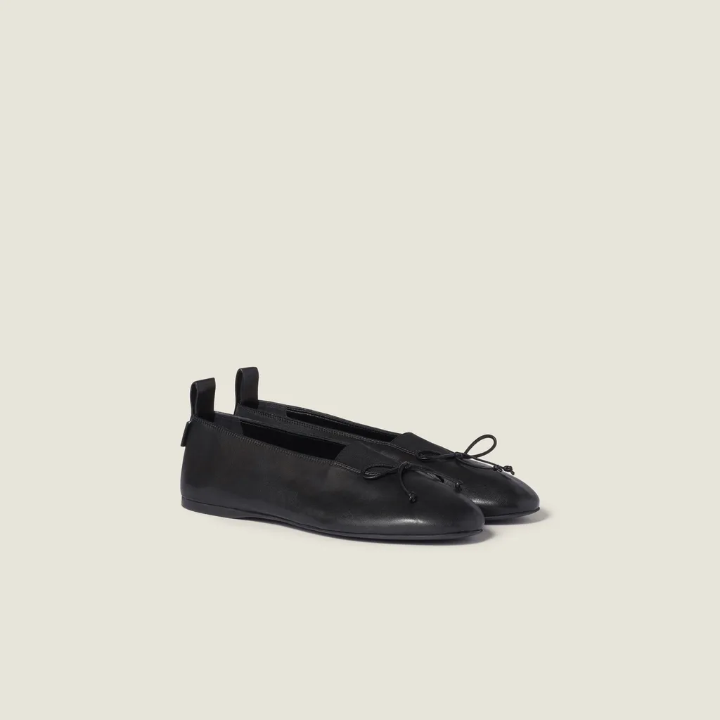Miu Miu Round-Toe Ballerinas