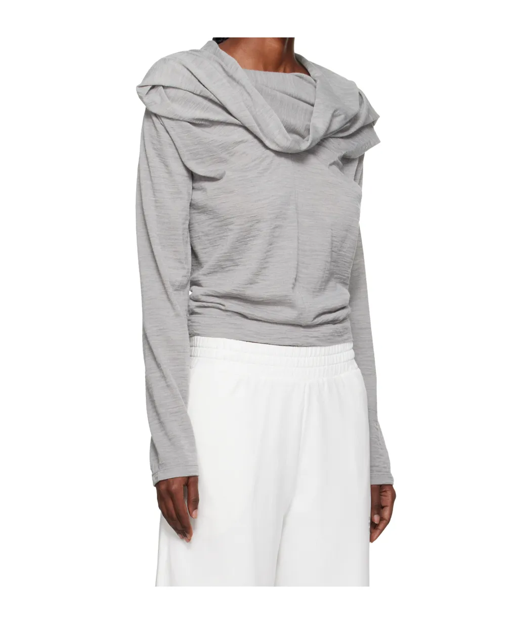 Wool Jersey Long-Sleeved Top