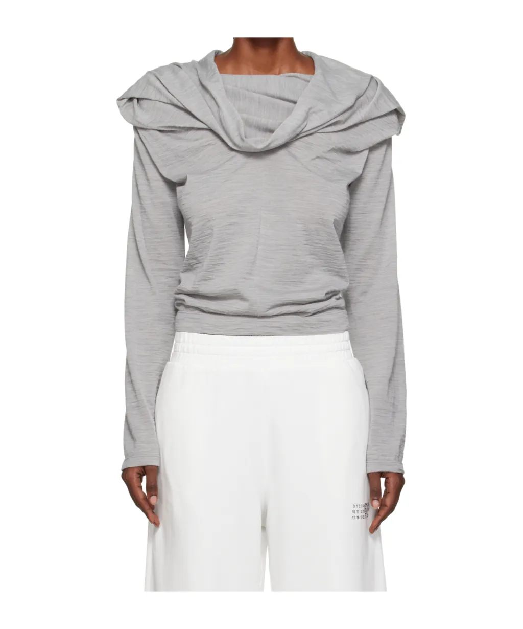 Wool Jersey Long-Sleeved Top