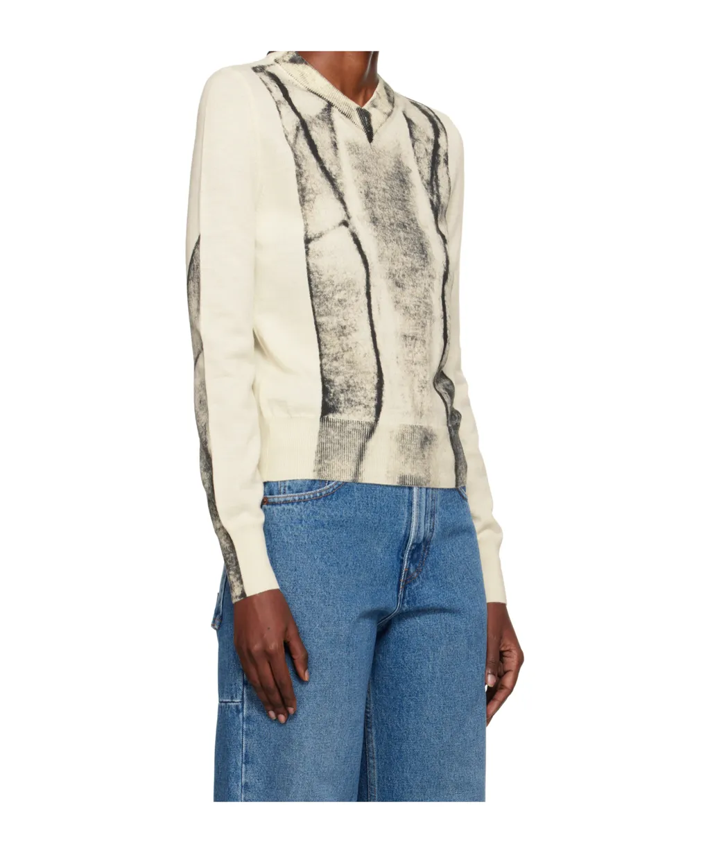 Abstract-Print Sweater