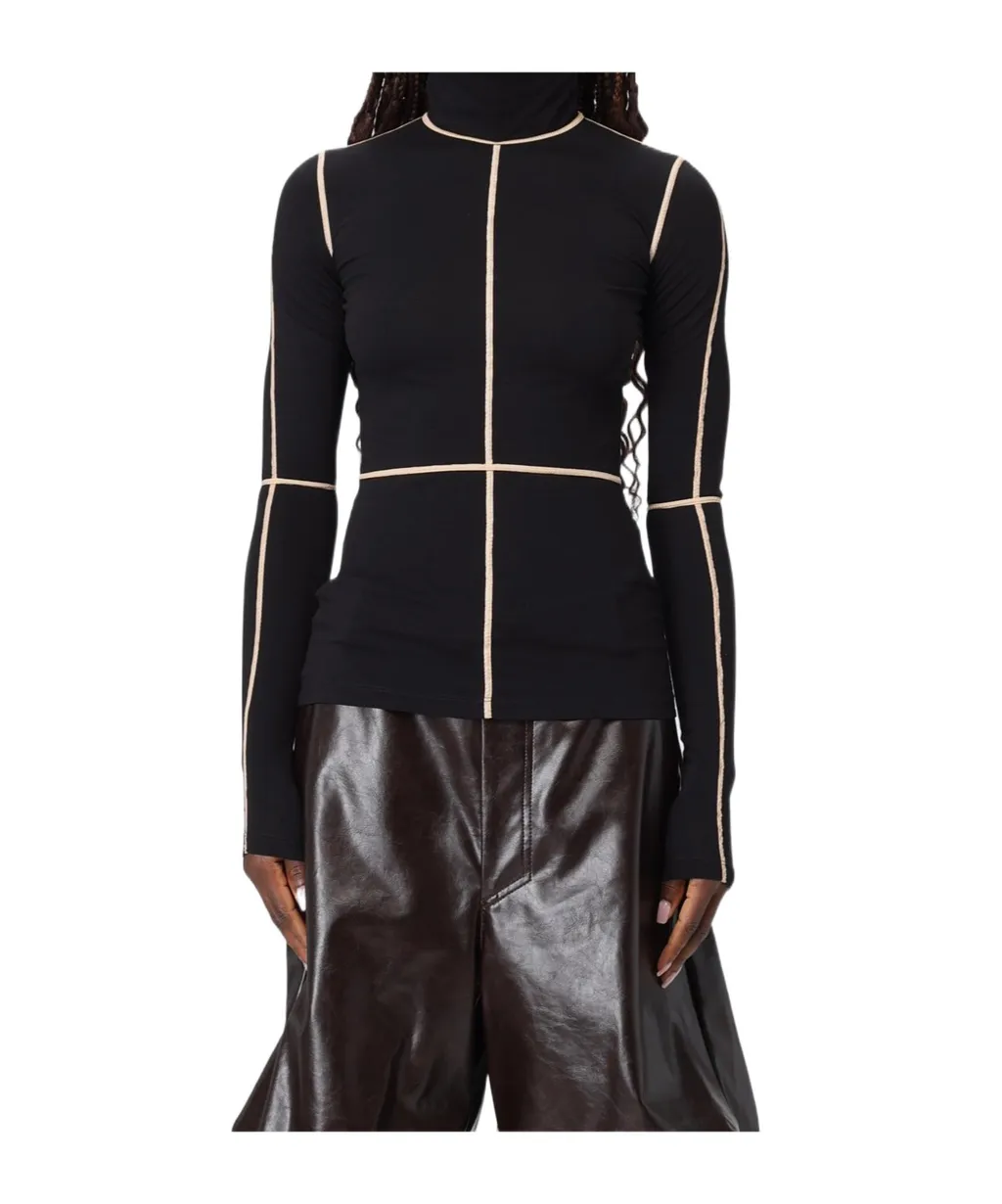 Mm6 Maison Margiela Contrast Stitch Knitted Jumper