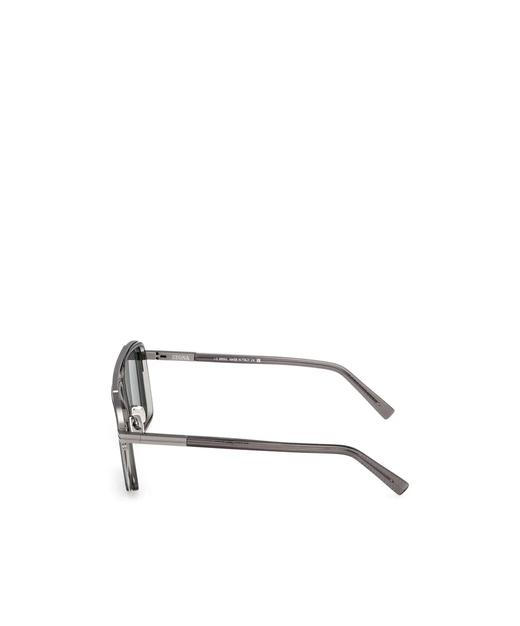 Zegna Square Frame Sunglasses