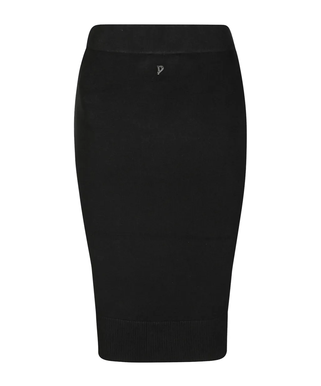 Logo-Plaque Midi Skirt