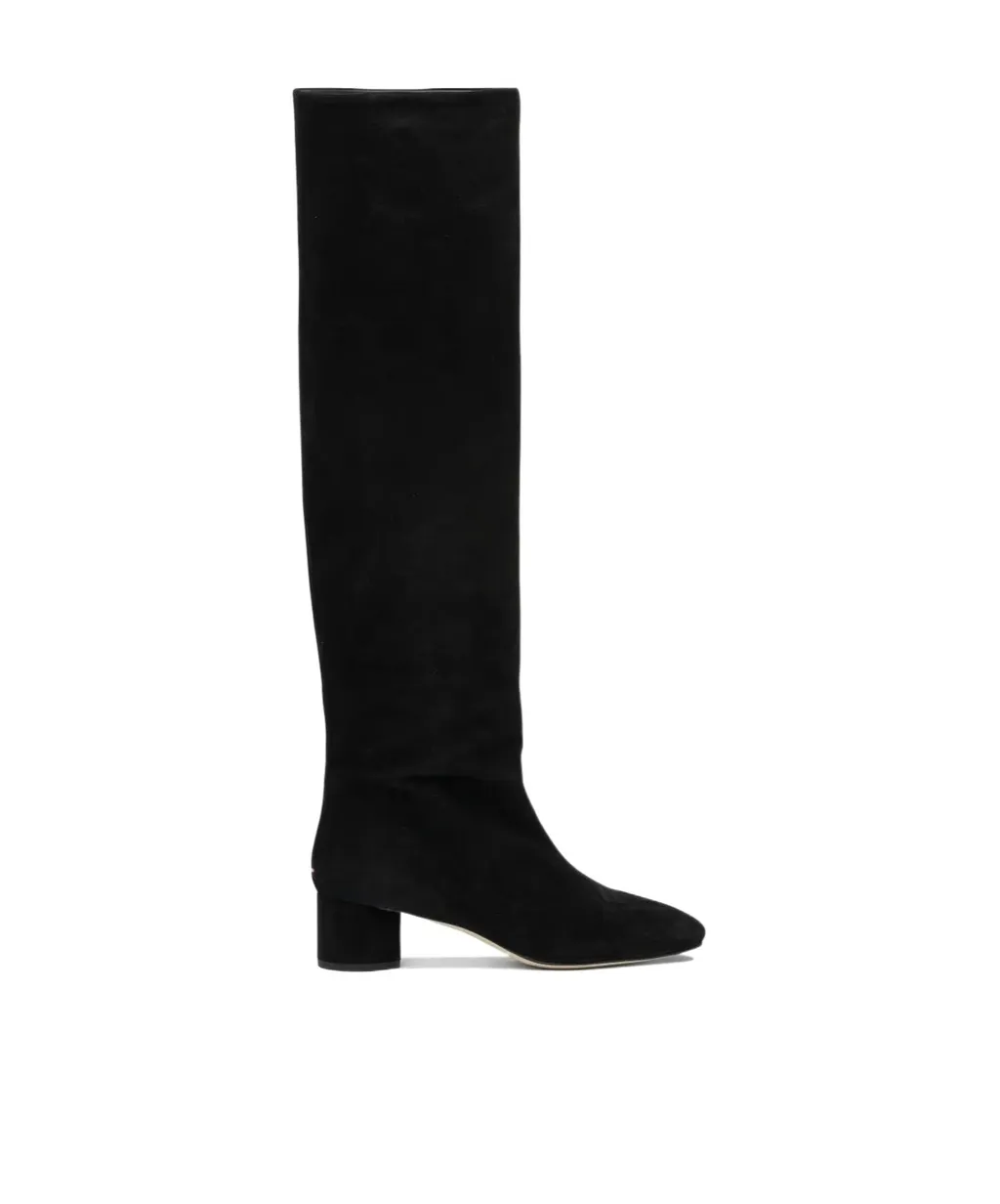 55Mm Willa Suede Block-Heel Boots