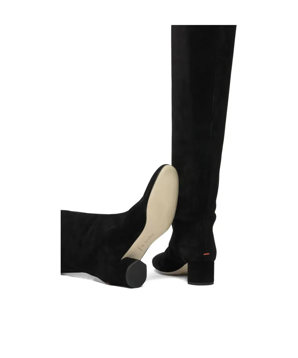 55Mm Willa Suede Block-Heel Boots