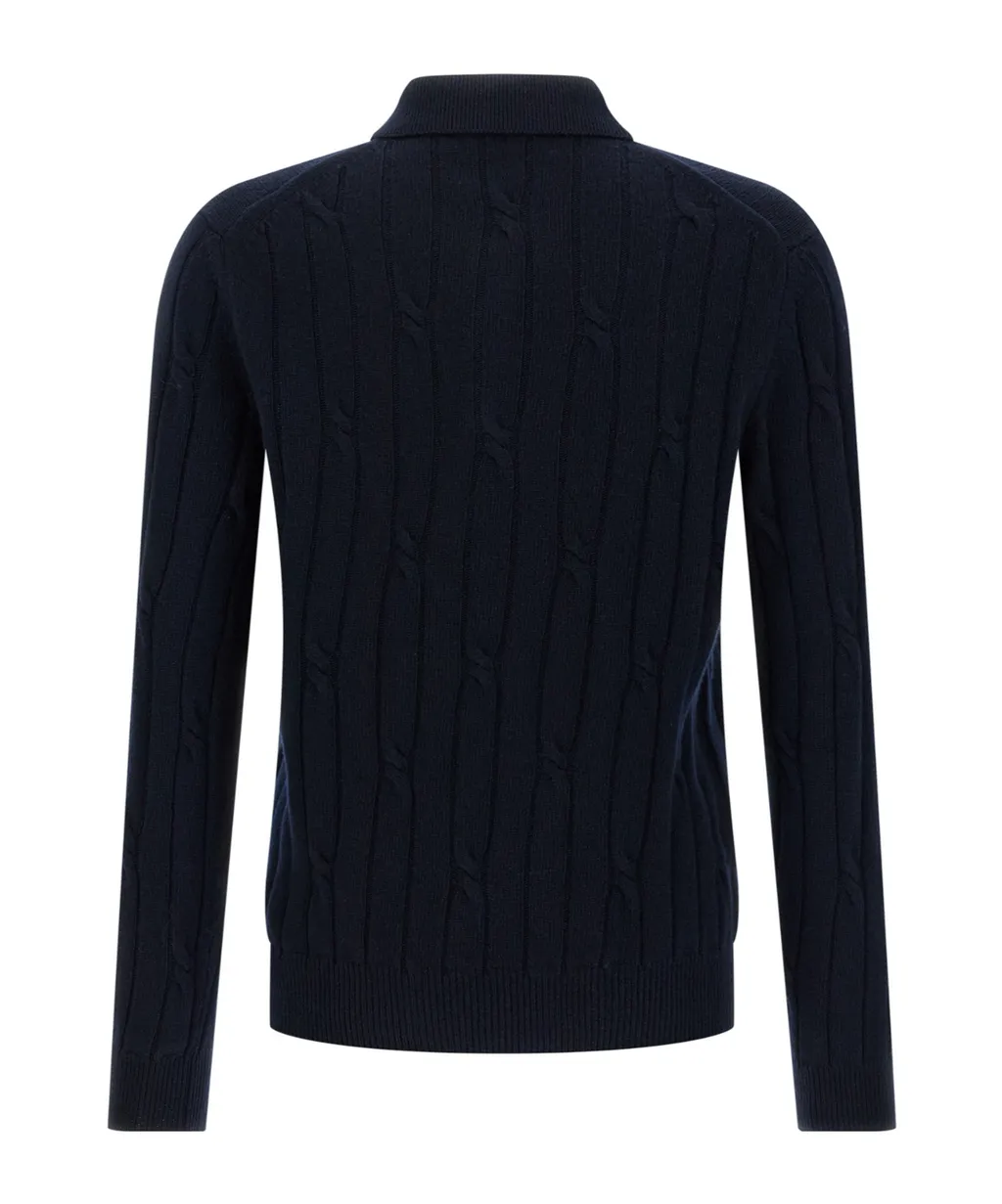 Zanone Braided Stitch Polo Shirt