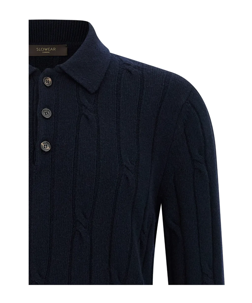 Zanone Braided Stitch Polo Shirt