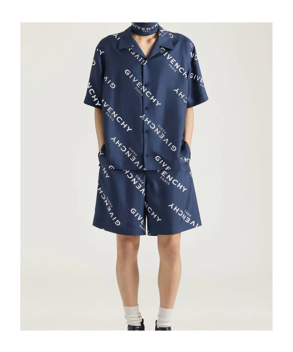 Givenchy Logo Shadow Printed Bermuda Shorts