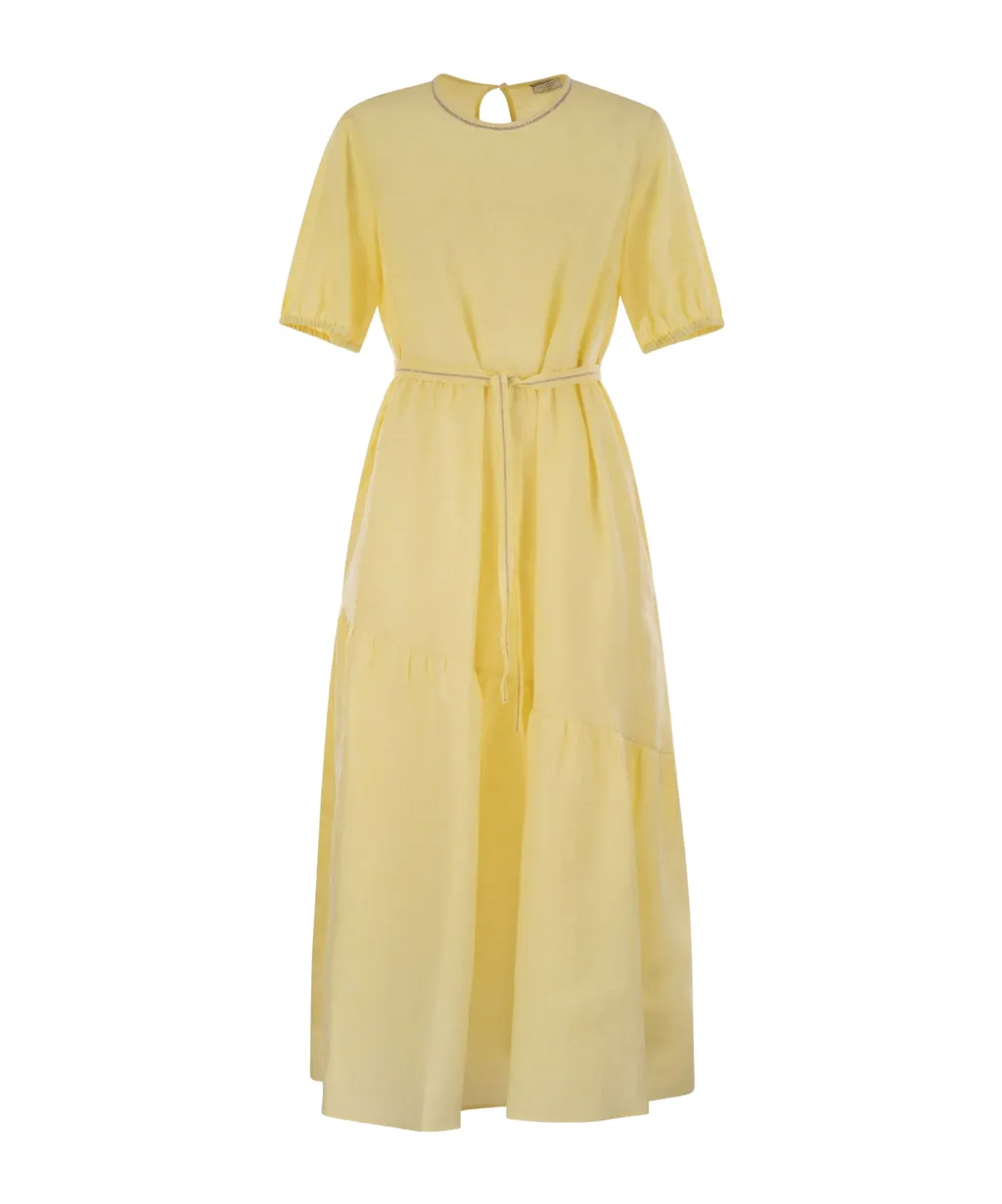 Peserico Asymmetrical Flounce Dress