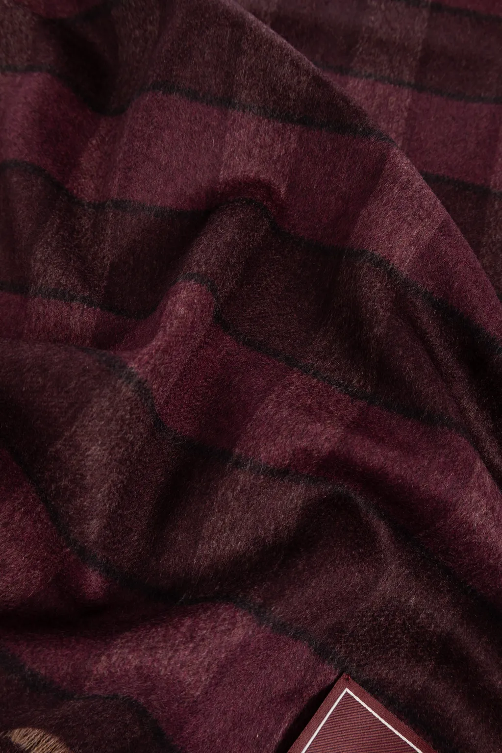 Wool And Cashmere Scarf With Check Motif