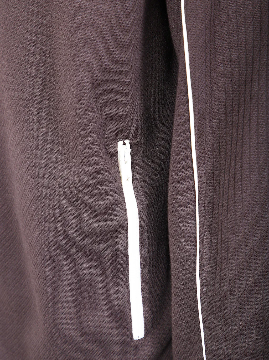 Ribbed-Panel Zip-Up Jacket