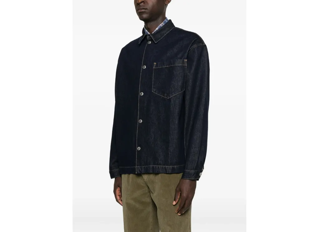 7 For All Mankind Snap-Closure Denim Shirt