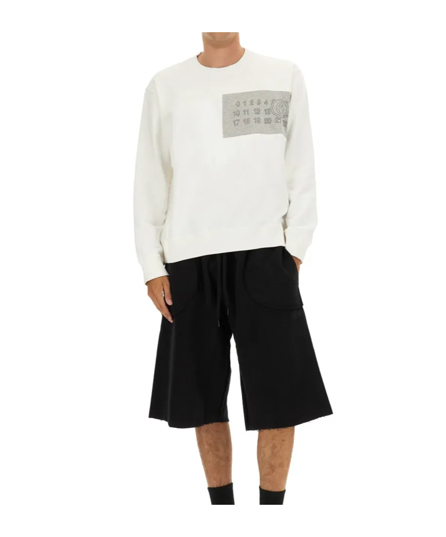 Mm6 Maison Margiela Logo Detailed Crewneck Sweatshirt