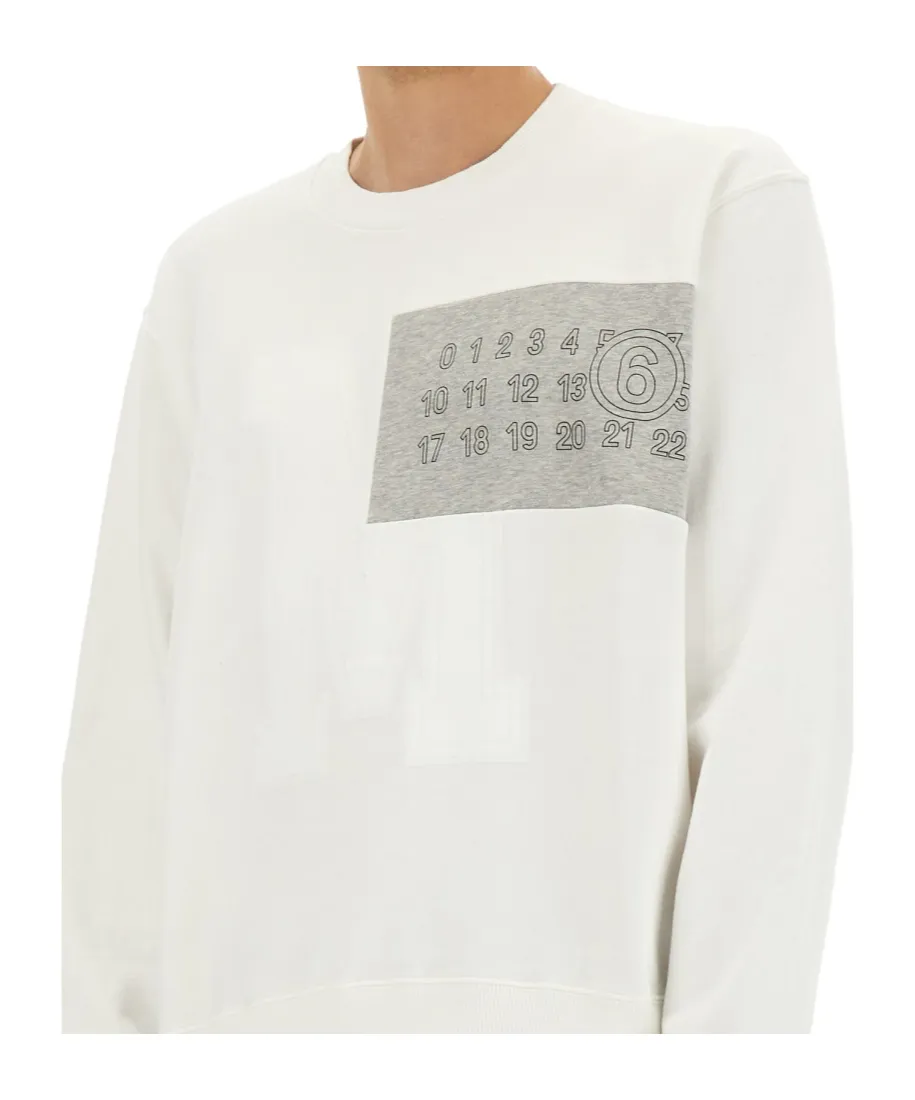 Mm6 Maison Margiela Logo Detailed Crewneck Sweatshirt