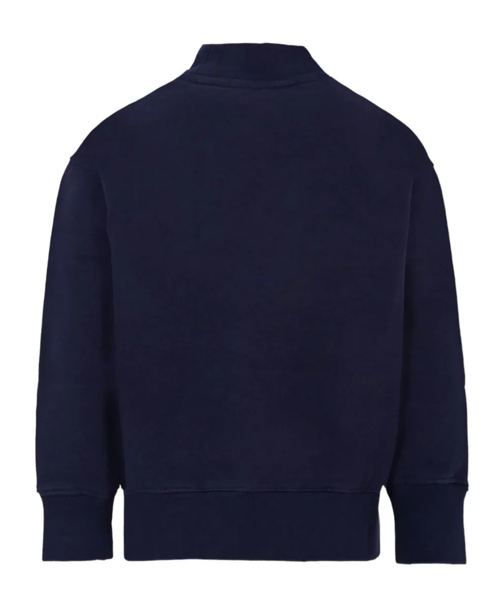 Palm Angels Kids Mock-Neck Logo Printed Sweatshirt