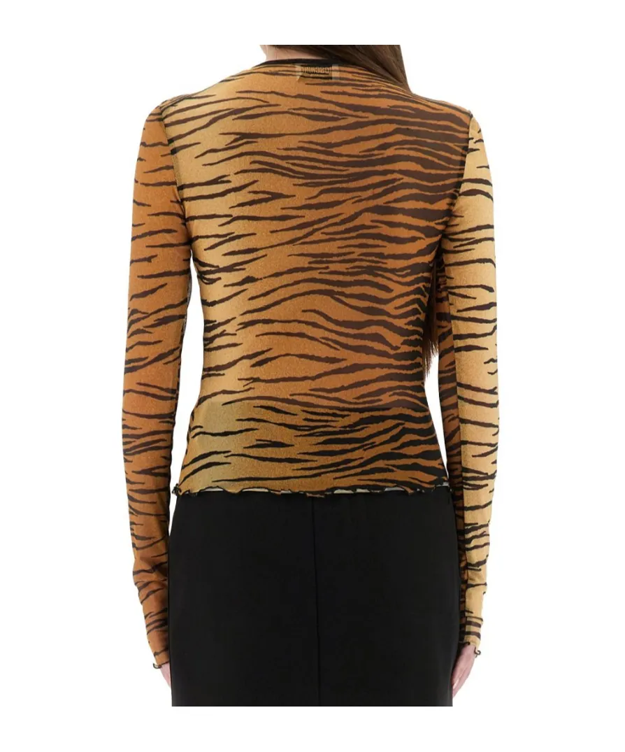 Animal Print Slim Fit Top