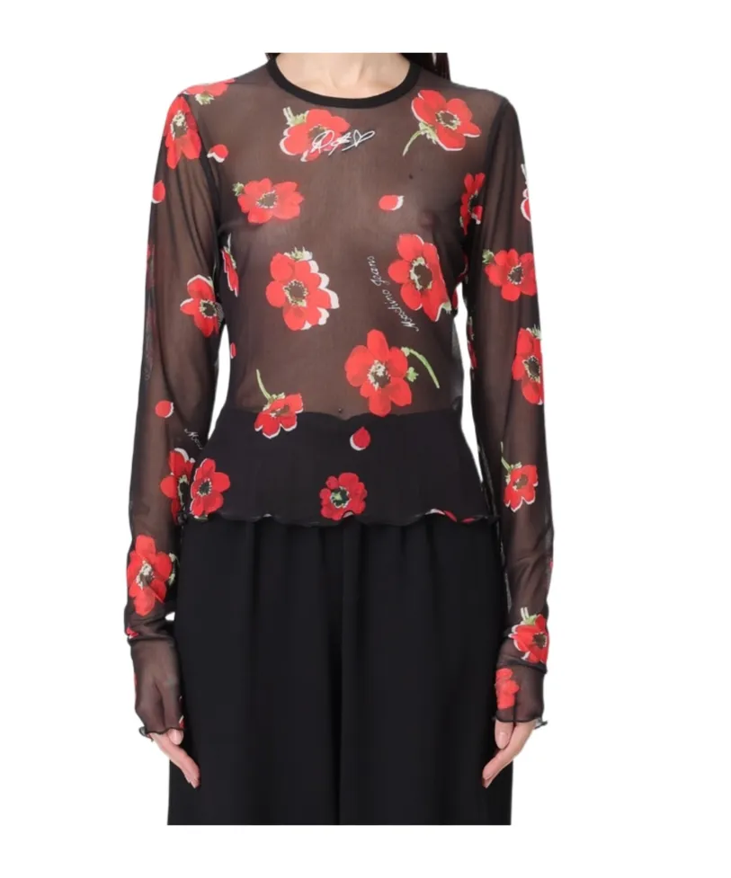 Floral Mesh Top
