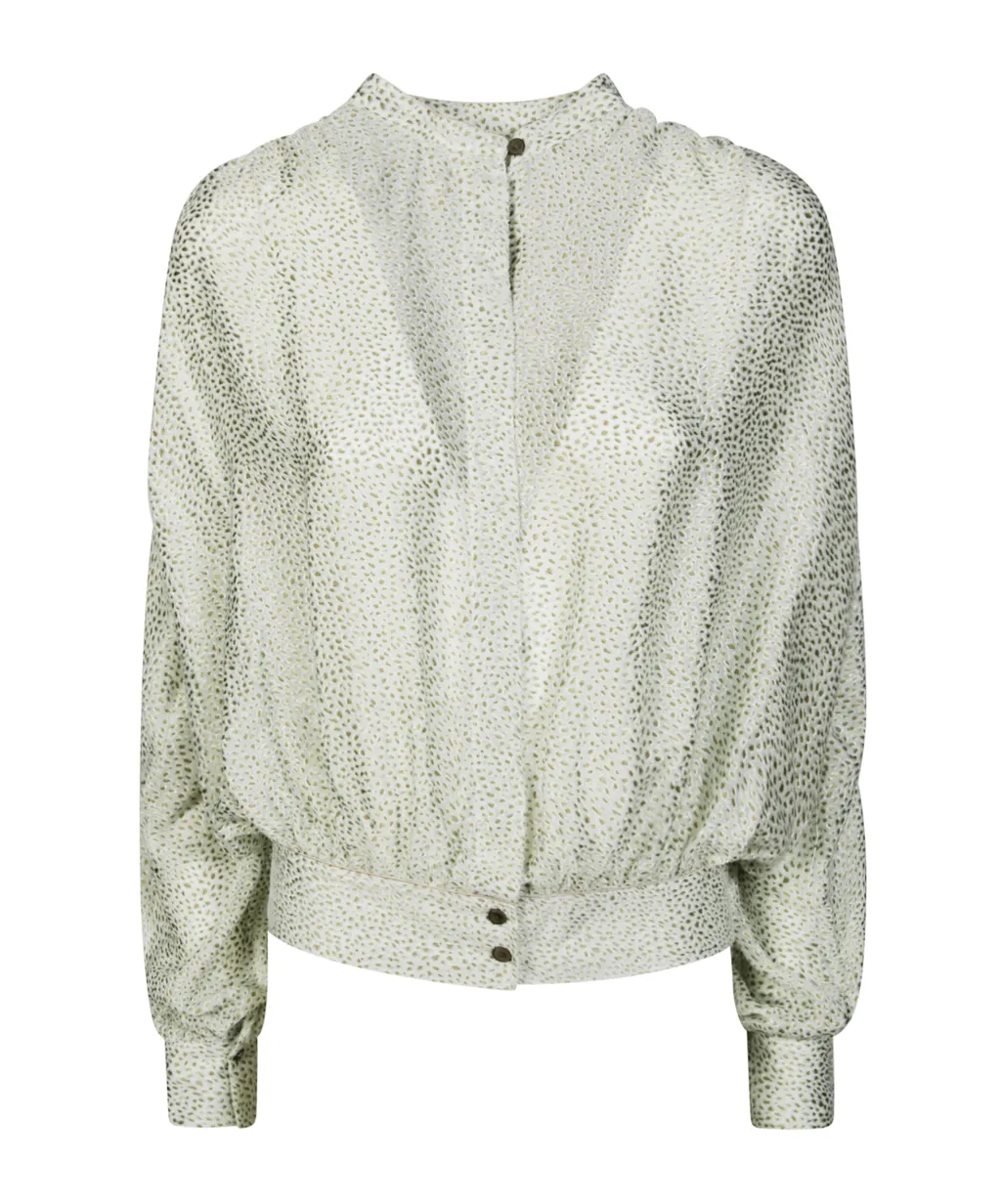 Forte Forte Abstract-Pattern Long Sleeved Blouse