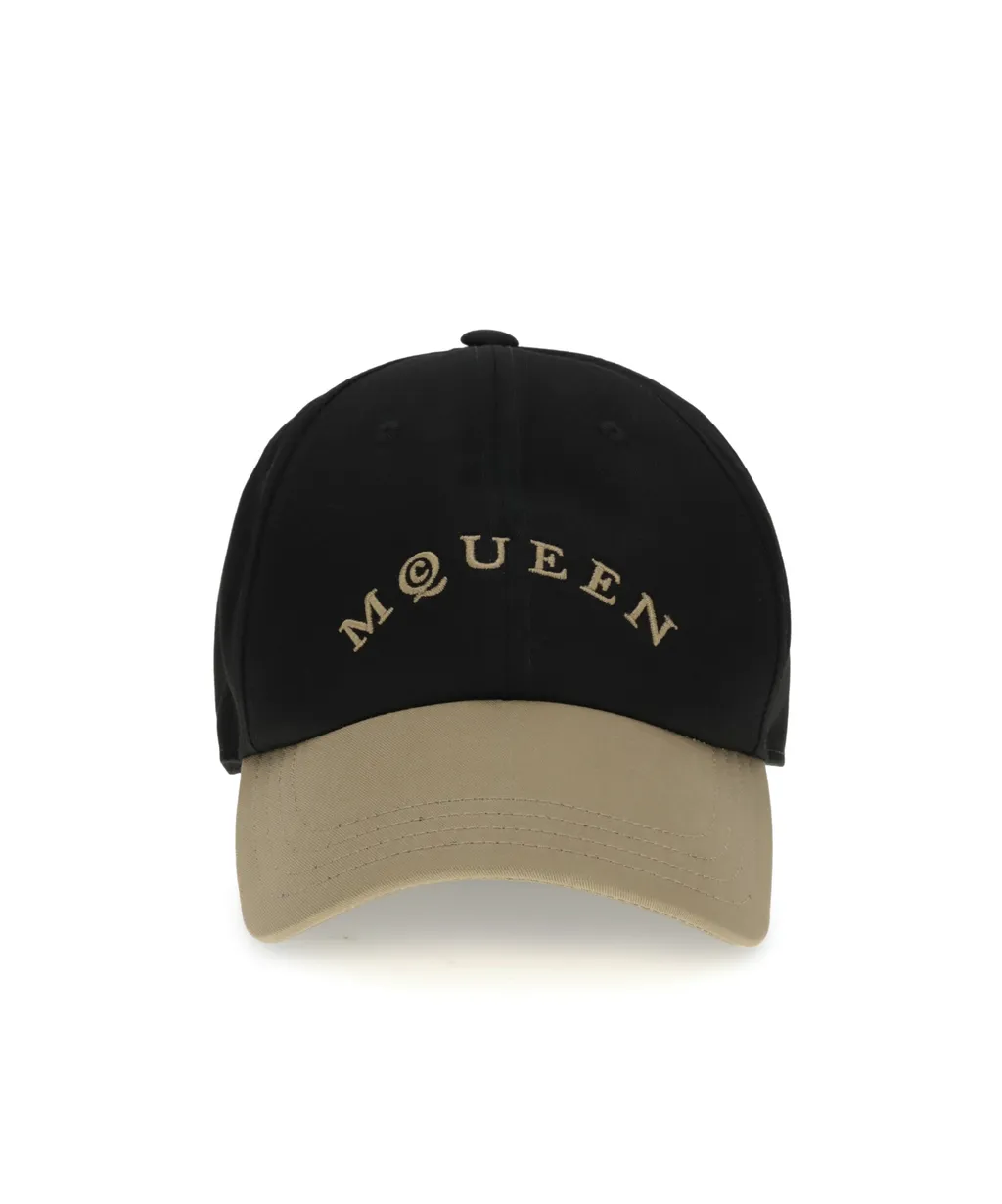 Alexander Mcqueen Logo Embroidered Two-Toned Baseball Cap