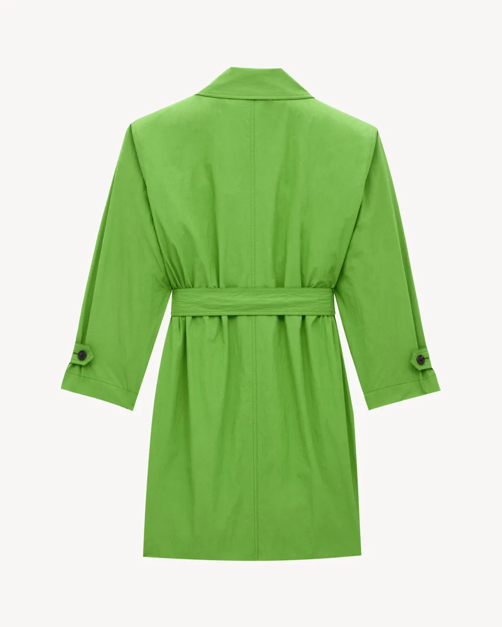 Saint Laurent Belted Long-Sleeved Car Coat