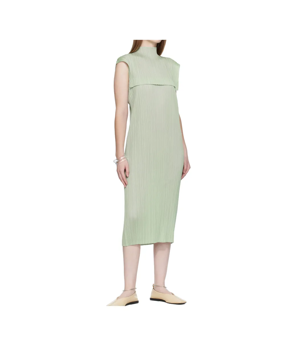 Pleated Sleeveless Dress