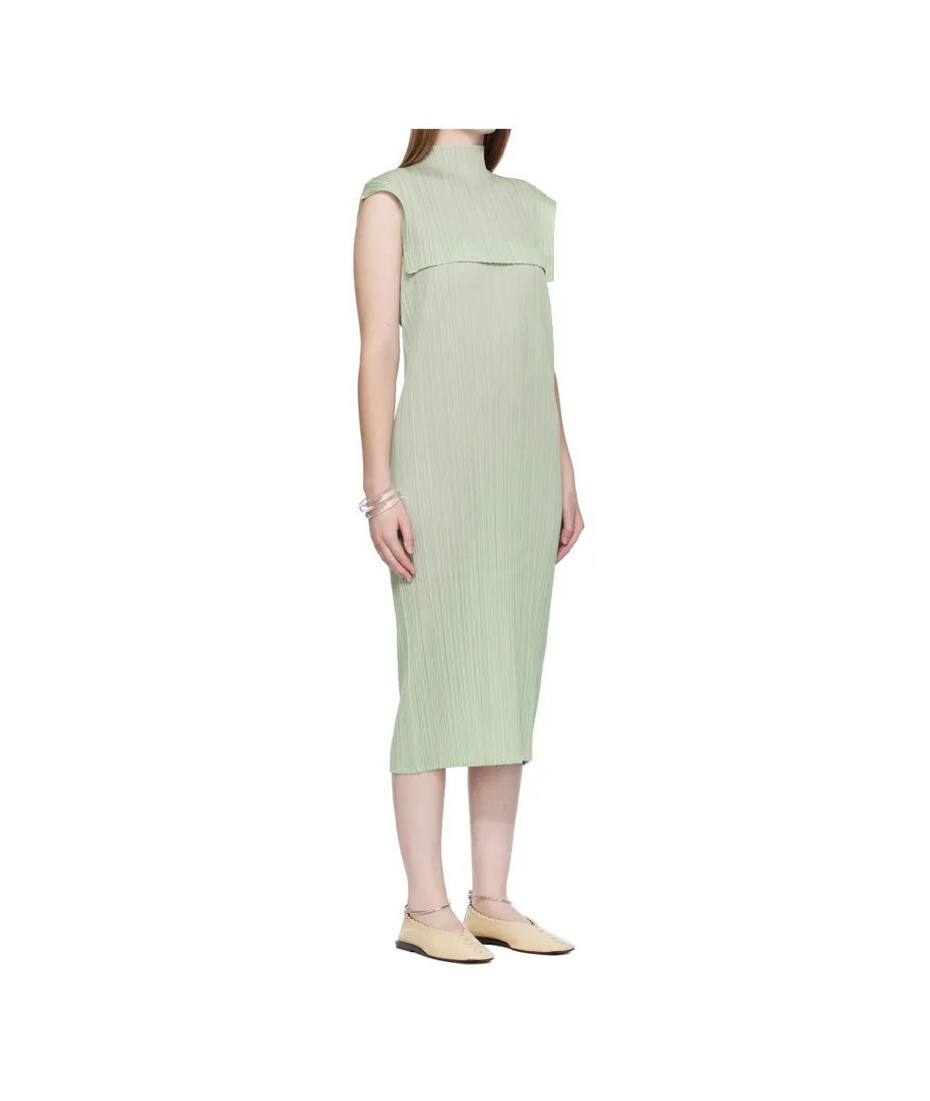Pleated Sleeveless Dress